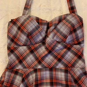 Modcloth Cakepop Truck plaid mini dress